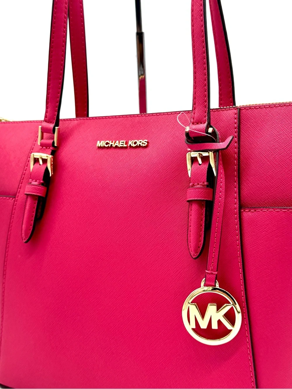 Michael Kors Large Charlotte Tote Bag Electric Pink